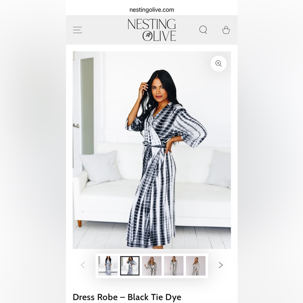 NESTING OLIVE ROBE - Picture 4 of 13
